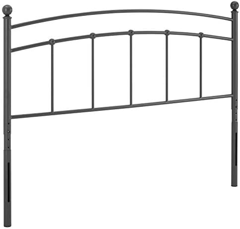 Modway Abigail Twin Metal Headboard in Gray