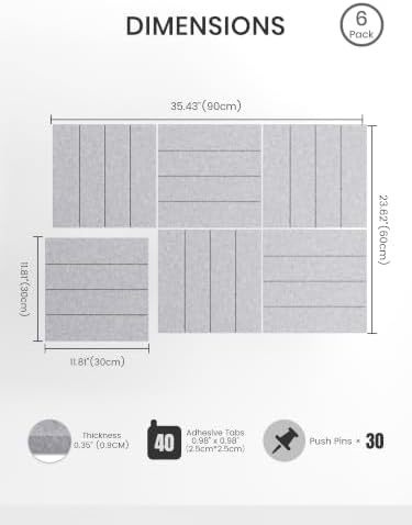 Felt Bulletin Board & Cork Board Alternative 36" x 24"