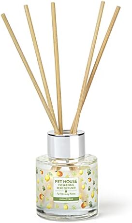 Fresh Citrus Home Freshening Reed Diffuser Set Pet House
