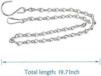 YINGFENG 6 Pack 19.7 Inch Silver Hanging Chain for Hanging Bird Feeders, Bird Houses, Planters, Baskets, Birdbaths, Lanterns, Wind Chimes, Billboards, Signs and Ornaments
