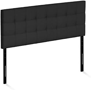 FURINNO Roanne Tufted Headboard, Queen, Black