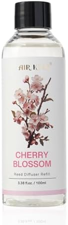 Airkeep Reed Diffuser Oil Refill/Cherry Blossom/3.38oz（100ml/1 Pack/Scented Oil Refill for Reed Diffuser Home Fragrance for Bedroom, Bathroom Office Home Decor