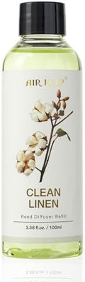 Airkeep Reed Diffuser Oil Refill/Clean Linen/3.38oz（100ml/1 Pack/Scented Oil Refill for Reed Diffuser Home Fragrance for Bedroom, Bathroom Office Home Decor
