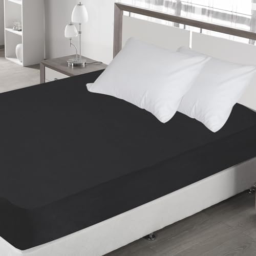 Twin Fitted Sheet Only, Soft & Cozy Twin Size Bed Sheets for Boy Kids Black