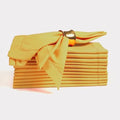 Ramanta Home Set of 12 Cloth Napkins 20x20 Inches, Mustard