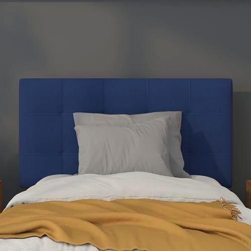BizChair Quilted Tufted Upholstered Twin Size Headboard in Navy Fabric