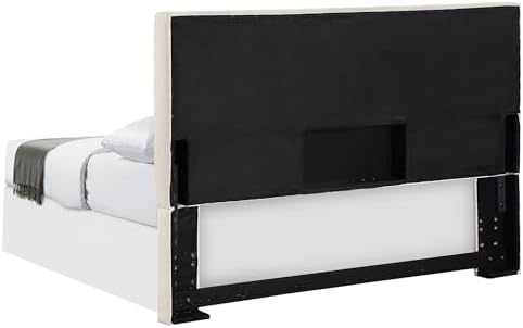 Coaster Pirro King and Cal King Upholstered Panel Headboard, Sand 315980K