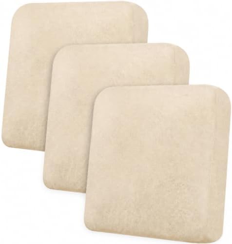 Couch Cushion Covers Leather Look Sofa Covers for 3 Cushion Couch Individual Seat Cushion Covers Stretch Slipcovers Sets Furniture Protector, Pets Friendly(3PCS Sofa Cushion Covers, Cream)