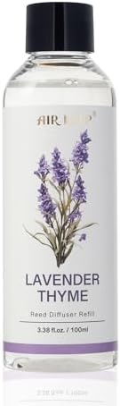 Airkeep Reed Diffuser Oil Refill/Lavender Thyme/3.38oz（100ml/1 Pack/Scented Oil Refill for Reed Diffuser Home Fragrance for Bedroom, Bathroom Office Home Decor
