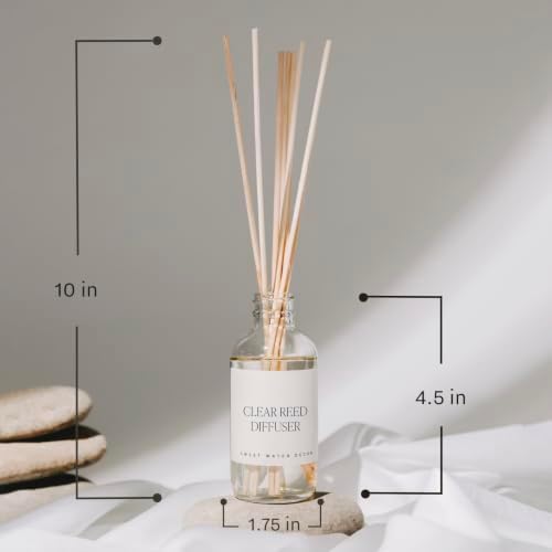 Sweet Water Decor Lavender & Sage Reed Diffuser, 3.5 Fl Oz, 8 Reeds