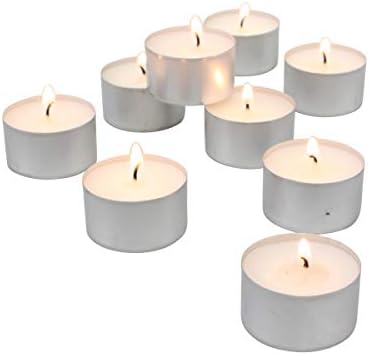 Stonebriar Unscented Long Burning White Tealight Candles, Bulk Pack, 6-7 Hour Burn Time, Smokeless Tealights for Parties, Weddings, Home, 200 Count