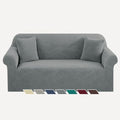 YEMYHOM Couch Cover Latest Jacquard Design High Stretch Sofa Covers for 2 Cushion Couch, Pet Dog Cat Proof Loveseat Slipcover Non Slip Elastic Furniture Protector (Medium, Begonia Leaf Dark Grey)
