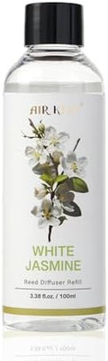 Airkeep Reed Diffuser Oil Refill/White Jasmine/3.38oz（100ml/1 Pack/Scented Oil Refill for Reed Diffuser Home Fragrance for Bedroom, Bathroom Office Home Decor