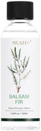 Airkeep Reed Diffuser Oil Refill/Balsam Fir/3.38oz（100ml/1 Pack/Scented Oil Refill for Reed Diffuser Home Fragrance for Bedroom, Bathroom Office Home Décor