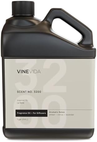 VINEVIDA [128 Fl Oz] Scent NO. 3200 Fragrance Oil for Cold Air Diffusers, Aromatic Notes of Lavender, Bergamot, Mint & Cinnamon Essential Oils for Diffuser Oil Refill & Air Freshener Spray