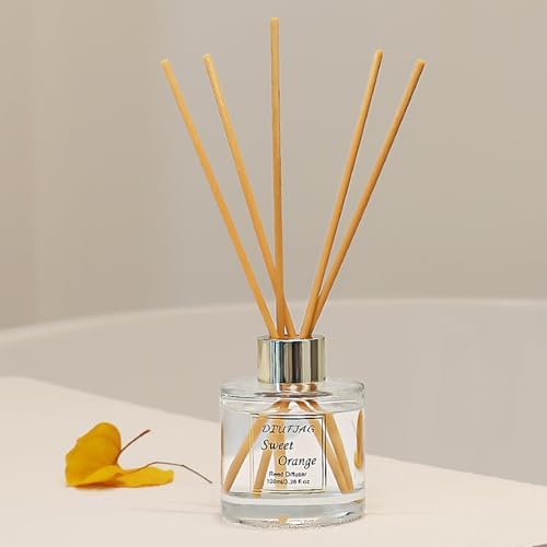 100ml Scent Diffuser with 6 Fiber Sticks, 3.5 oz Reed Diffuser Set