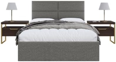 Vänt Wall Mounted Headboard Panels, Queen/Full, Boucle Grey