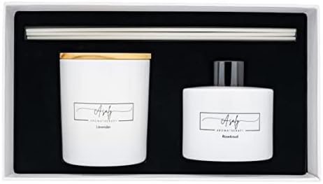 ASALY Luxury Lavender Candle & Reed Diffuser Gift Set for Women - Soy Wax Candle (30 Hr Burn) + Rose & Oud Reed Diffuser | Elegant Gift Box | Perfect for Birthday, Anniversary & Mother's Day