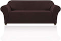 PrinceDeco Couch Covers for 3 Cushion Couch Sofa Pet Friendly Extra Large Couch Cover for Oversized Sofa Washable Furniture Protector Fitted Sofa Slipcovers Stay in Place(XL Sofa, Brown)