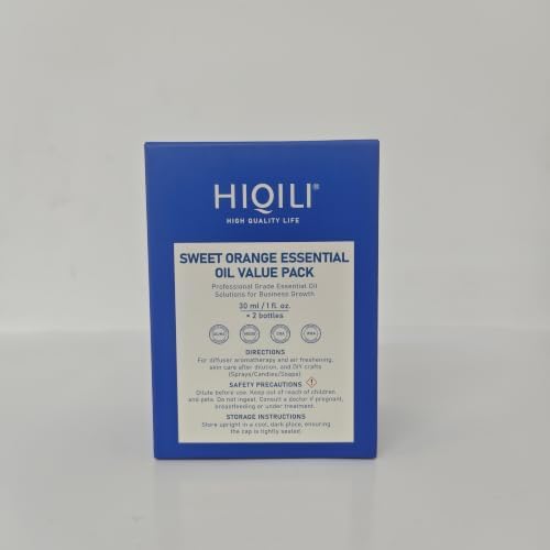 HIQILI Sweet Orange Essential Oil Set for Diffusers & Skin Care