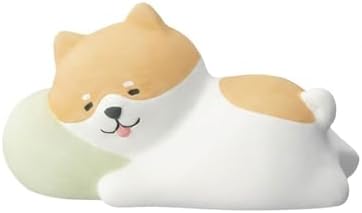 Passive Stone Diffuser, Cute Animal Series Aromatherapy Oil Diffuser for Tabletop Decor (1, Napping Shiba)
