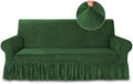 NICEEC Green Couch Covers for Sofa Cover Universal Slipcovers with Skirt