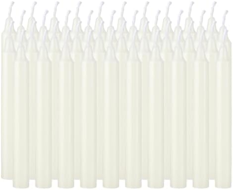4 Inch Tall 40 Pack Ivory Candles Mini Unscented Taper Candles for Christmas,Household, Wedding, Rituals, Prayer, Birthdays, Meditation, Altar,Party and Home Décor Candlesticks