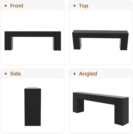Epecoya Console Tables for Entry Way, Black Sofa Table 94.5-Inch