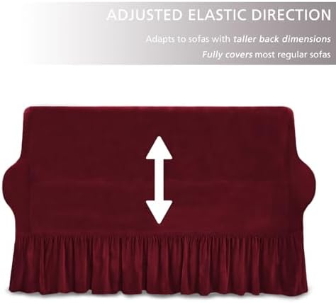 NICEEC Love Seat Couch Covers Loveseat Covers Universal Cover with Skirt