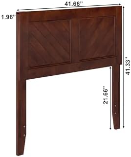 AFI, Canyon Twin Solid Wood Rustic Farmhouse Headboard, Walnut