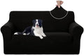 U-NICE HOME Oversized Stretch Loveseat Couch Cover, Black
