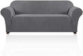 PrinceDeco Couch Covers for 3 Cushion Couch Sofa Pet Friendly Extra Large Couch Cover for Oversized Sofa Washable Furniture Protector Fitted Sofa Slipcovers Stay in Place(XL Sofa, Grey)
