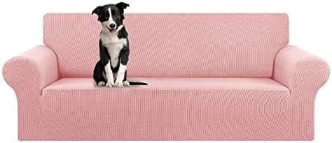 KEKUOU Stretch Oversized Couch Covers for Sofa Slipcover,Dusty Pink