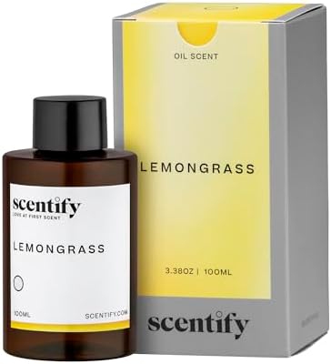 Scentify Lemongrass Tea Aroma Oil Refill for Diffusers, 100ml / 3.38 fl oz