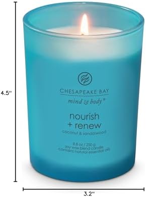 Chesapeake Bay Candle Mind & Body Medium Jar Candle Nourish + Renew (Coconut & Sandalwood)