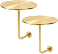2 PS Wall Mounted Side Table Round Floating Nightstand L-Bracket Bar Table