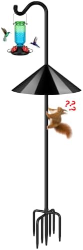FEED GARDEN 108’’ Bird Feeder Pole Squirrel Proof 1 Pack, Shepherds Hook