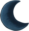 Moon Shaped Throw Pillow Star Couch Cushion Decorative Pillows Fluffy Velvet Stars Home Decor Plush for Bedroom (Moon, Dark Blue)