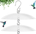 10" Bird Feeder Rain Guard, Hummingbird Feeder Shade Dome Cover, Hanging Baffle for Bird Feeder Pole,Smart Birds Feeder's Umbrella(Translucent), 2 Pack