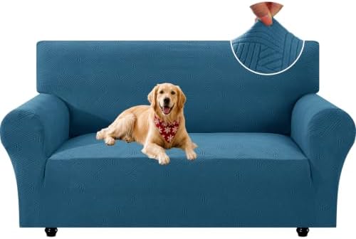 XINEAGE Loveseat Slipcover Pet Friendly, Stretch Couch Cover,Peacock Blue