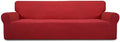 Easy-Going Stretch 4 Seater Oversized Sofa Couch Cover Christmas Red