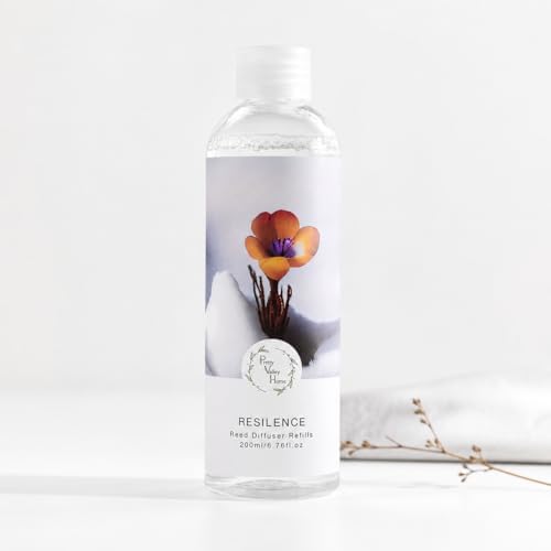 Reed Diffuser Oil Refill Dusty Lilac Scent - Strong Home Fragrance for Bathroom Shelf Decor 200ml