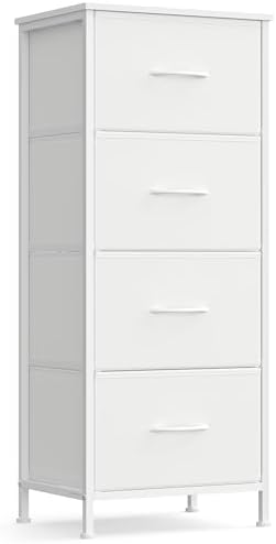 SONGMICS Dresser for Bedroom, Tall Dresser with 4 Fabric Drawers