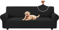 XINEAGE Stretch 4 Seater Slipcover, Non-Slip Pet Couch Cover,Black