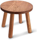 Solid Wooden Stool,Plant Stand,Step Stool,Light Walnut,10" H