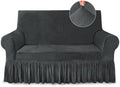 NICEEC Love Seat Couch Covers Loveseat Covers Universal Cover with Skirt