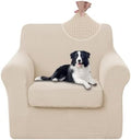 U-NICE HOME 2 Pieces Chair Covers Stretch Chair Slipcover, Beige