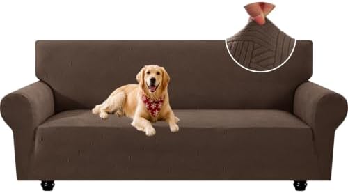 XINEAGE XL Sofa Slipcover Pet Friendly, Stretch Couch Cover,Coffee