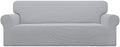 Easy-Going Stretch Couch Covers for Sofa Washable Large Silver Gray