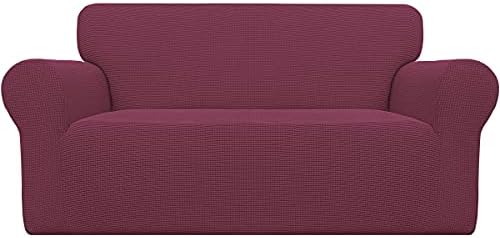 Easy-Going Stretch Loveseat Couch Covers Washable ASH Rose